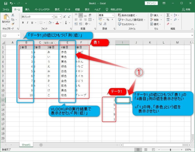 【Excel】vlookup関数の使い方を3分で簡単に理解 | ほそぼそ話