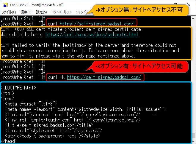 7.SSL証明書の検証回避(curl -k)